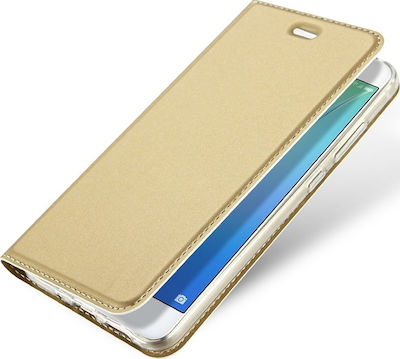 Dux Ducis Skin Pro Buchen Sie Synthetisches Leder Gold (Huawei P20)