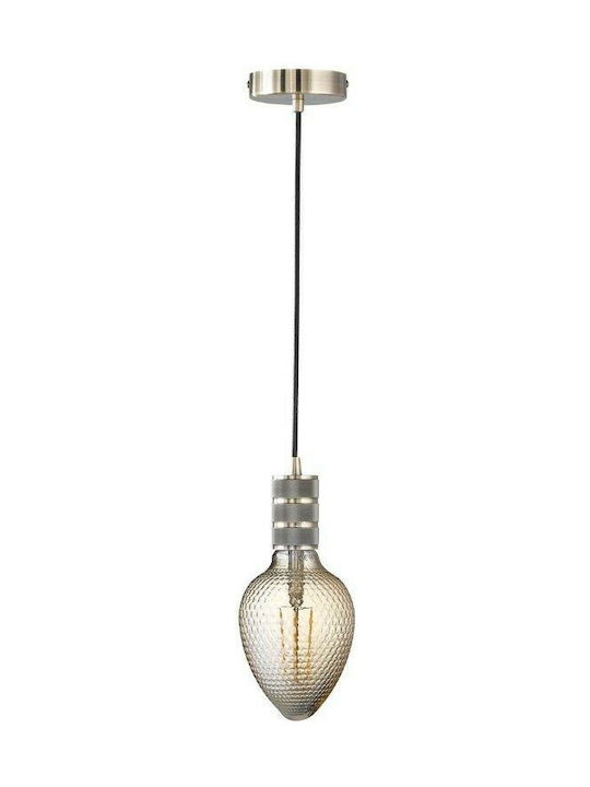 Wofi Massa Pendant Light Silver with Socket E27 10cm
