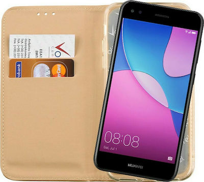 Volte-Tel Pocket Magnet Synthetic Leather Book Gold (Huawei P9 Lite Mini)