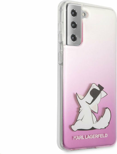 Karl Lagerfeld Choupette Fun Back Cover Πλαστικό Ροζ (Galaxy S21+ 5G)