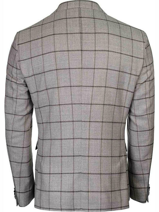 Jachetă în stil italian "BARBERIS CANONICO" - Grey Check