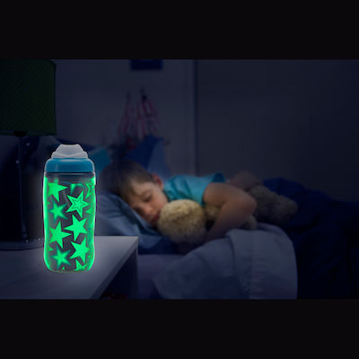 Ecolife Kids Plastic Water Bottle Smash Glow in the Dark Multicolour 420ml