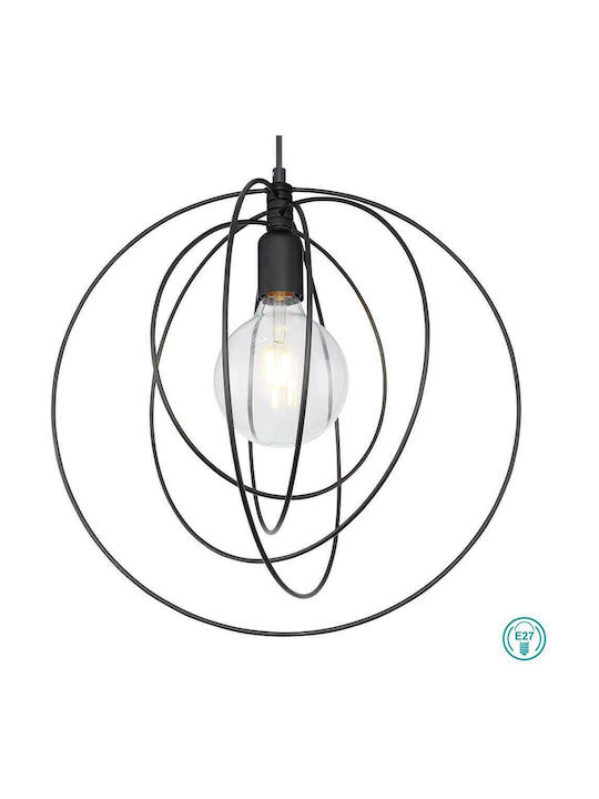 Globo Lighting Sarini Pendant Light Single-Light for Socket E27 Black