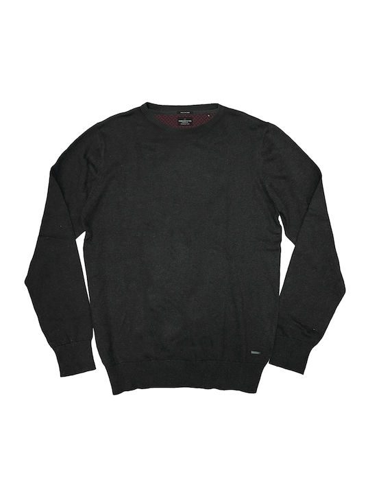 Double Men's Long Sleeve Sweater Black