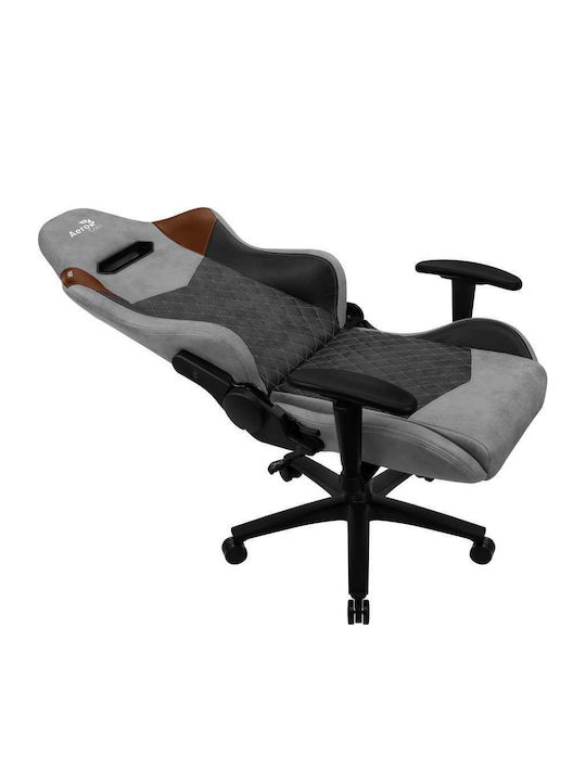 Aerocool Duke AeroSuede Υφασμάτινη Καρέκλα Gaming με Ρυθμιζόμενα Μπράτσα Μαύρο/Καφέ/Γκρι