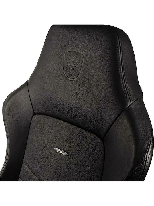 Noblechairs Hero Pure Leather Δερμάτινη Καρέκλα Gaming με Ρυθμιζόμενα Μπράτσα Μαύρη