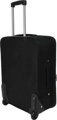 RCM WS07 Cabin Travel Suitcase Fabric Black with 2 Wheels Height 54cm