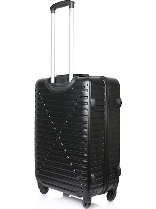 Xplorer 8068 Reisekoffer Hartschalen Schwarz Maximalhöhe 73cm mit 4 Räder Set 3Stück