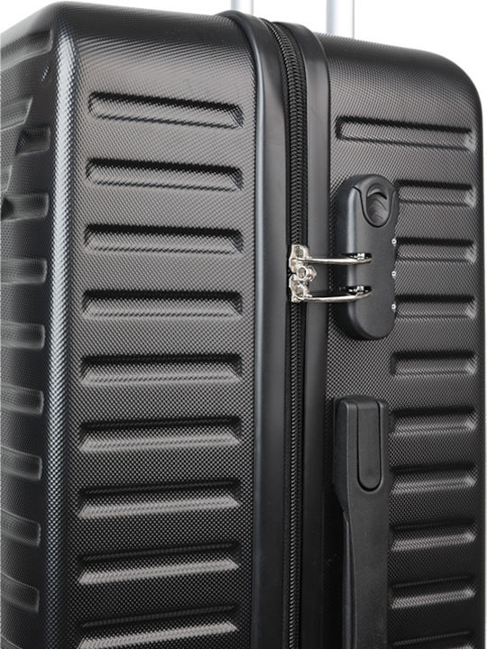 Xplorer 8068 Reisekoffer Hartschalen Schwarz Maximalhöhe 73cm mit 4 Räder Set 3Stück