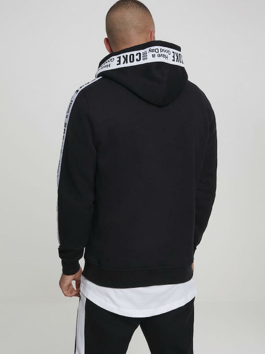 Merchcode Coke Tape Kapuzenpulli Schwarz