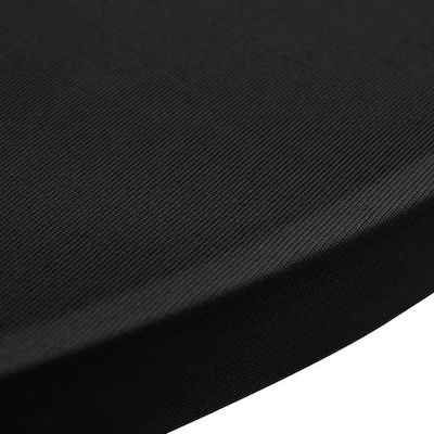 vidaXL Elastic Table Cover Black Ø80cm 4pcs