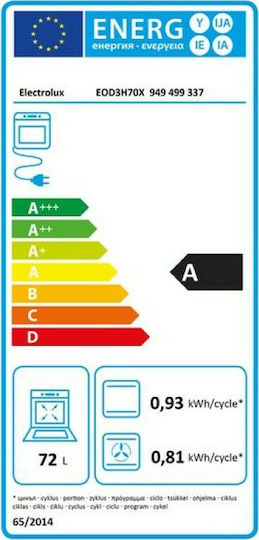 Electrolux Cuptor Deasupra Blatului 71lt L59.4cm.