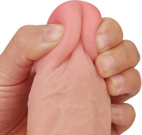 Lovetoy Ρεαλιστικό Dildo με Όρχεις και Βεντούζα Flesh 22cm