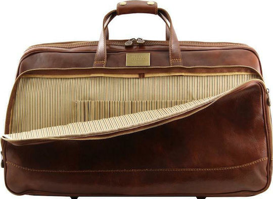 Tuscany Leather Bora Bora Σετ Σακ Βουαγιάζ Καφέ με Ρόδες από Δέρμα