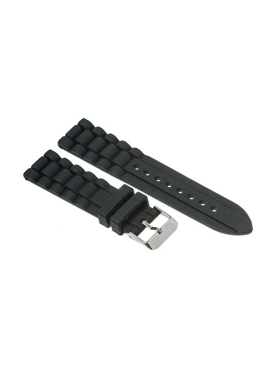 Tzevelion Rubber Strap Black 24mm