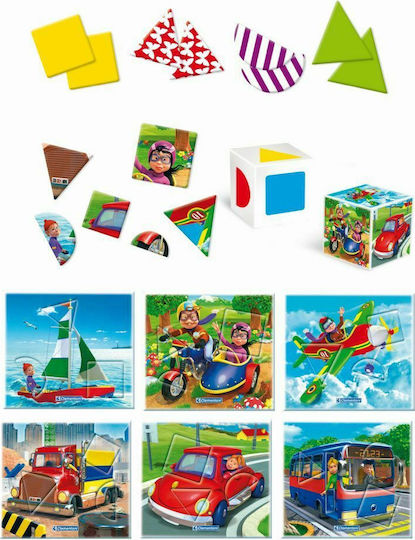 Board Game Επιτραπέζιο 3 σε 1 - Οχήματα for 1-4 Players 3+ Years Old AS