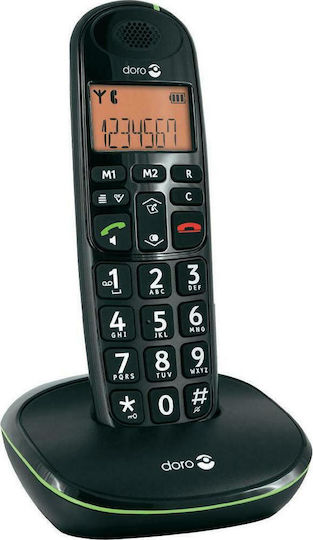 Doro PhoneEasy 100w Cordless Phone Duo Black