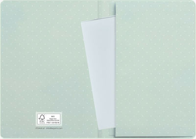 Legami Milano Notebook 80 Sheets A6 Ruled with Elastic Green