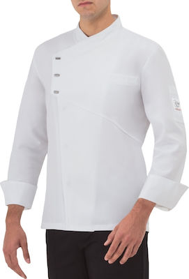 Giblor's Emanuel Chef Long Sleeve Polyester Jacket White