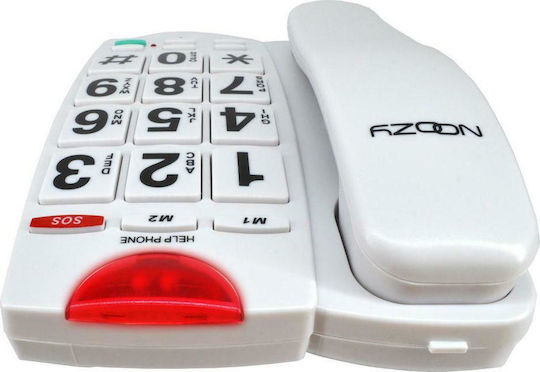 Noozy Phinea N27 SOS Office Corded Phone for Seniors White