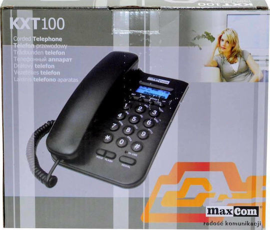 MaxCom KXT100 Ενσύρματο Τηλέφωνο Γραφείου Μαύρο