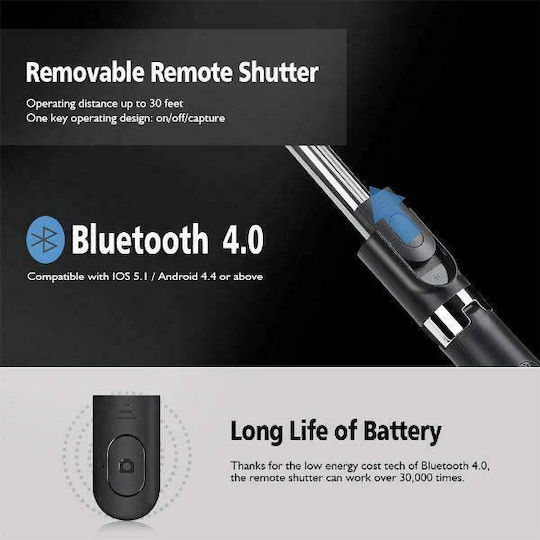 Andowl Selfie-Stick Tripoda Kinitou Bluetooth Schwarz