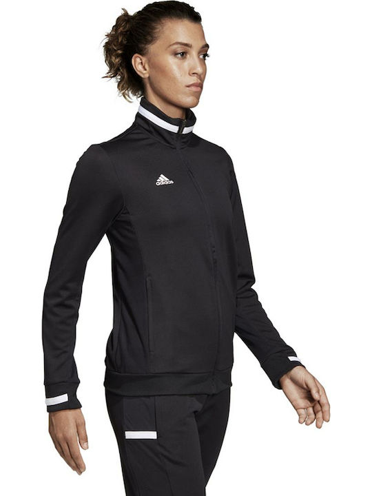 Adidas Team 19 Herren Sweatshirt Jacke mit Taschen Schwarz