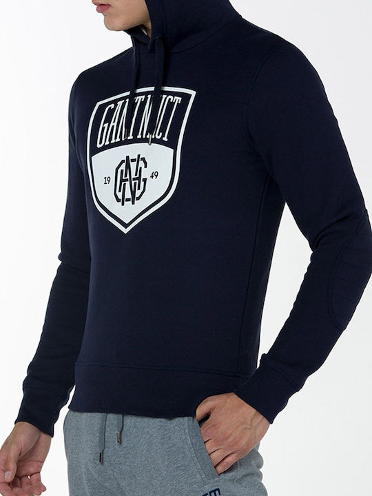 Gant Men's Sweatshirt with Hood and Pockets Navy