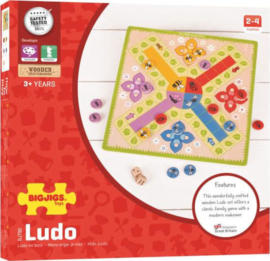 Επιτραπέζιο Παιχνίδι Ludo για 2-4 Παίκτες 3+ Ετών (EN) Big Jigs