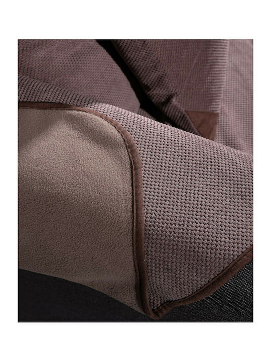 Silk Fashion 1715 Ριχτάρι Πολυθρόνας Chenille 180x180εκ. Chocolate 6978000000013
