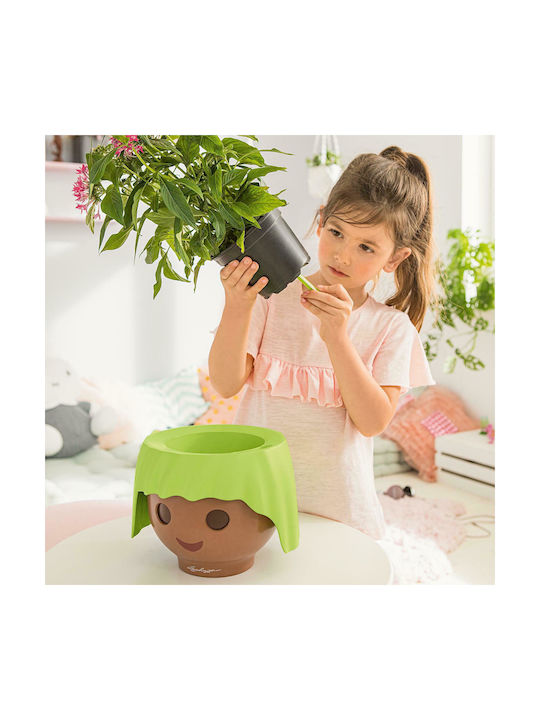 Lechuza Playmobil Ojo Самополивен Саксия Пластмаса 21x21см.