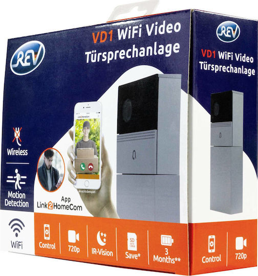 REV Безжично Wi-Fi Сребристо Домофонно Ку-каране