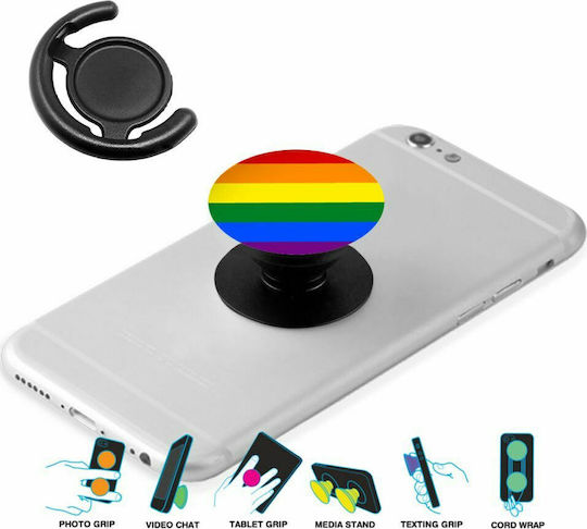 Koupakoupa Pop Socket Κινητού Rainbow flag (LGBT) Μαύρο