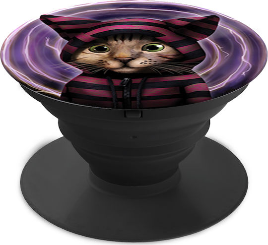 Pop Socket Κινητού Cat Μωβ