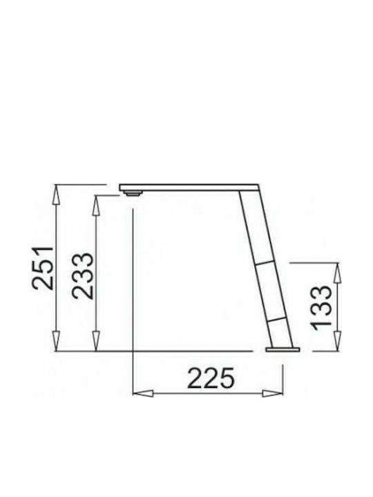 Elleci Blade Kitchen Faucet Counter Inox Chrome Plated