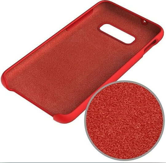 Hurtel Back Cover Σιλικόνης Κόκκινο (Galaxy S10+)