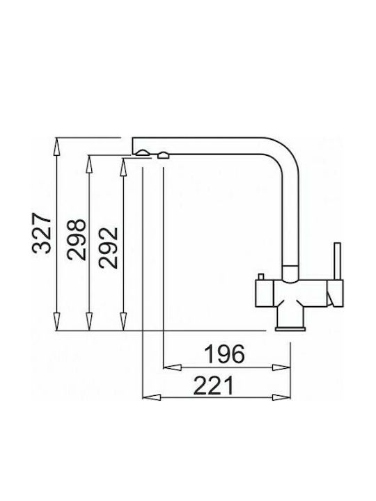 Elleci Tourmaline Tall Kitchen Faucet Counter G40 Nero