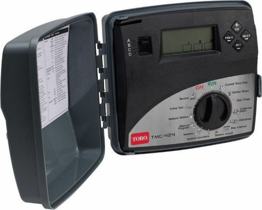Toro TMC-424 Προγραμματιστής Ποτίσματος Πίνακα Ρεύματος 4 Στάσεων Επεκτάσιμος