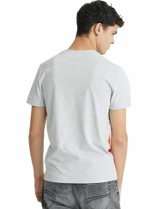 Superdry Court T-shirt Bărbătesc cu Mânecă Scurtă Gri