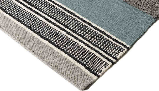 Tapicap Cannia Handgefertigt Teppich Rechteckig Wolle Grey-Turquoise