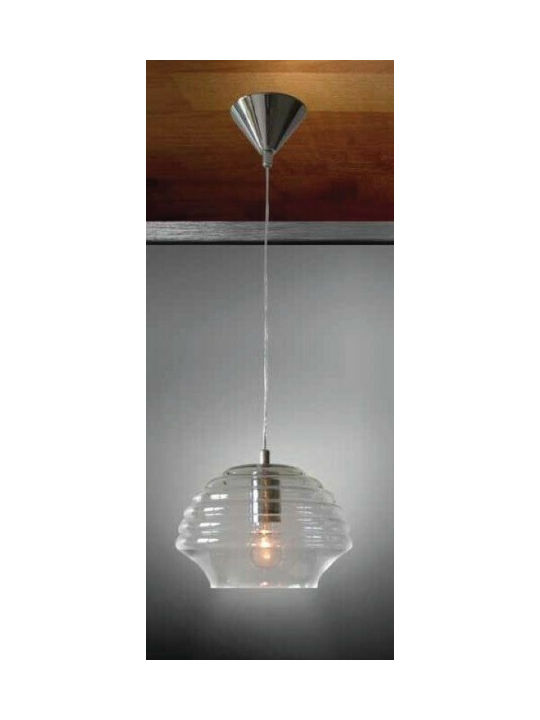 Home Lighting Solo Pendant Light Suspension for Socket E27 Transparent