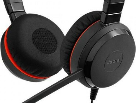 Jabra Evolve 30 II Duo On Ear Multimedia Ακουστικά με μικροφωνο και σύνδεση 3.5mm Jack