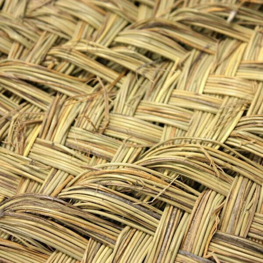 Synchronia Teppich Rund Sommer Korbweide Beige
