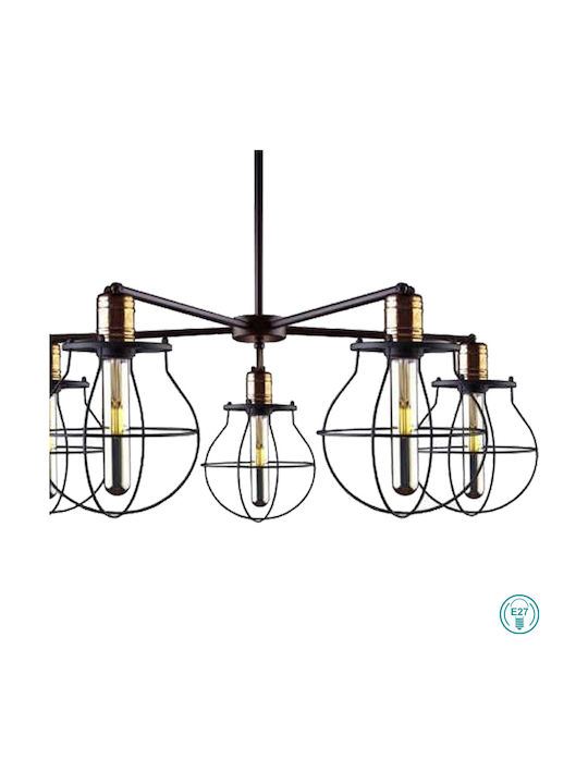 Nowodvorski Pendant Chandelier for 5 Bulbs E27 Black