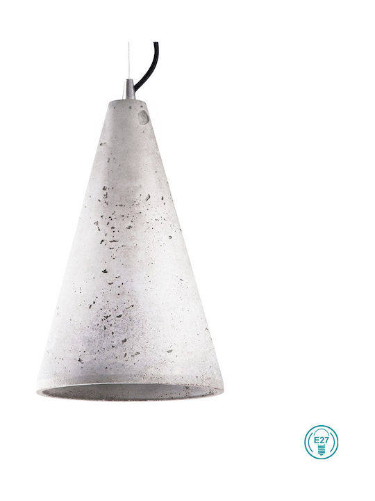 Nowodvorski Volcano Pendant Light Single-Light Bell for Socket E27 Gray