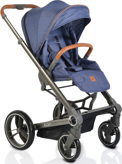 Cangaroo Icon Adjustable 2 in 1 Baby Stroller Suitable for Newborn Jeans 11.5kg