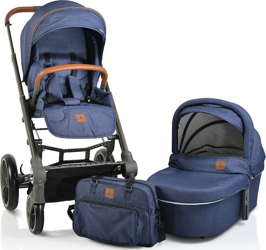 Cangaroo Icon Adjustable 2 in 1 Baby Stroller Suitable for Newborn Jeans 11.5kg