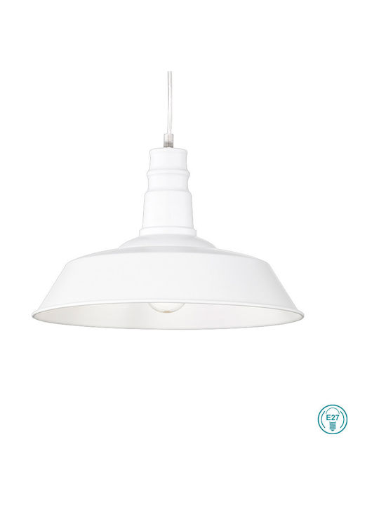 Trio Lighting Will Pendant Light Single-Light Bell for Socket E27 White