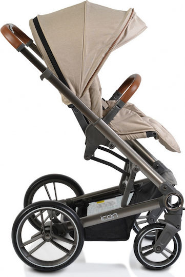 Cangaroo Icon Adjustable 2 in 1 Baby Stroller Suitable for Newborn Beige