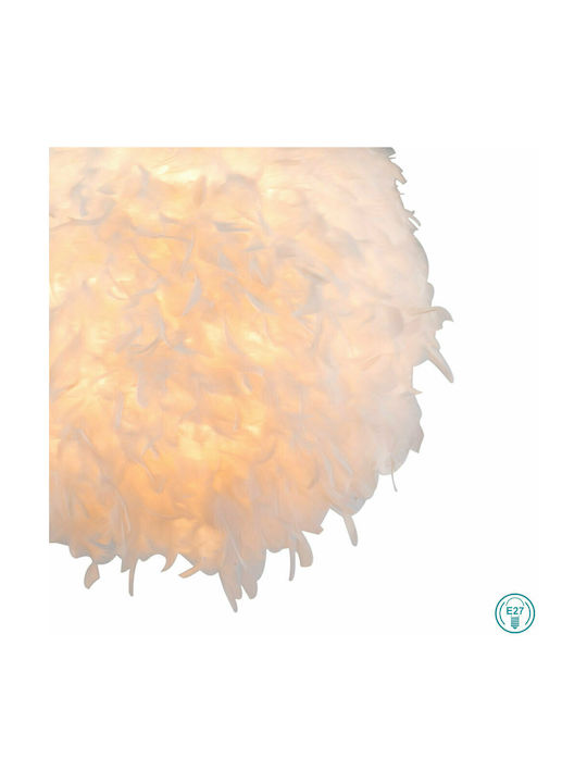 Globo Lighting Pendant Light White with Socket E27 60x600cm